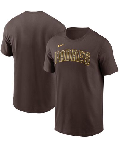 Nike San Diego Padres Fuse Wordmark T-shirt - Brown