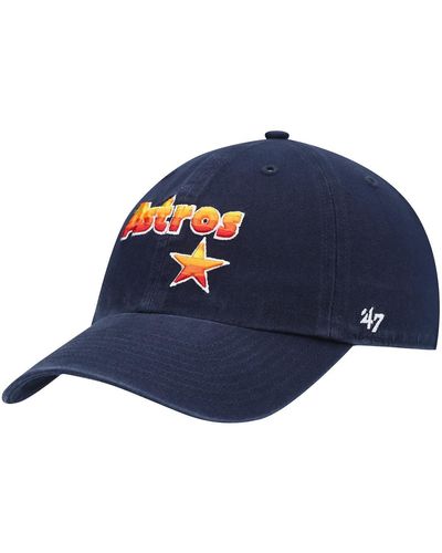 '47 Houston Astros Logo Cooperstown Collection Clean Up Adjustable Hat - Blue