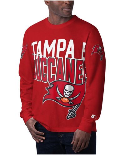 Starter Tampa Bay Buccaneers Clutch Hit Long Sleeve T-shirt - Red