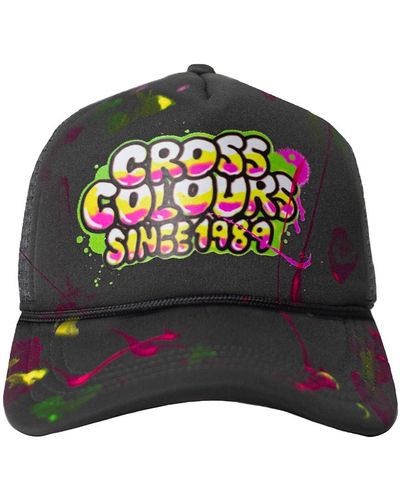 Cross Colours Cross Colors Since 1989 Airbrushed Trucker Hat - Black