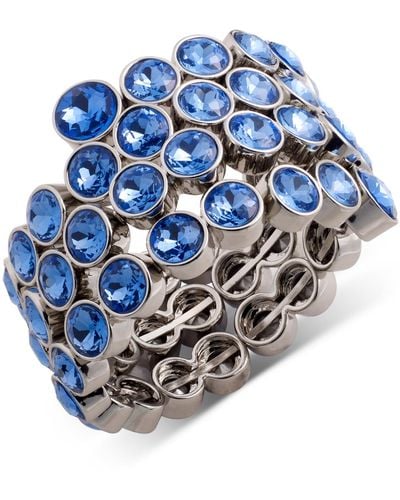 INC International Concepts Crystal Layered Bracelet - Blue