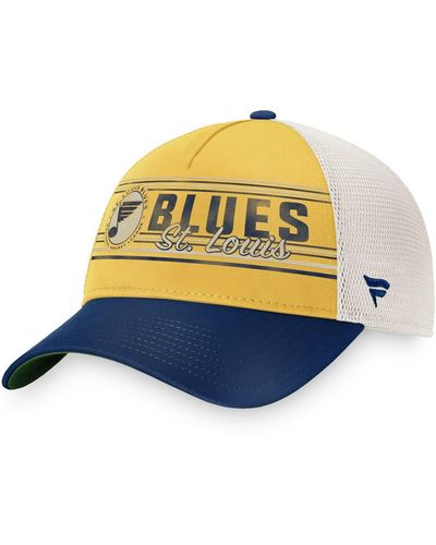 Fanatics Gold And Royal St. Louis Blues True Classic Retro Trucker Snapback Hat - Yellow