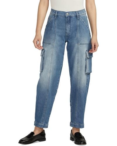 Silver Jeans Co. High-rise Cargo-pocket Jeans - Blue