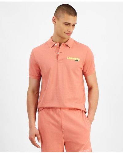 Lacoste Regular-fit Logo Polo Shirt - Pink