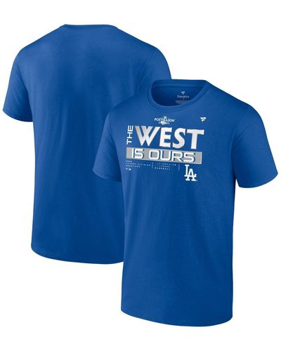 Fanatics Los Angeles Dodgers 2022 Nl West Division Champions Locker Room Big And Tall T-shirt - Blue