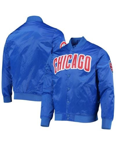 Pro Standard Chicago Cubs Wordmark Satin Full-snap Jacket - Blue