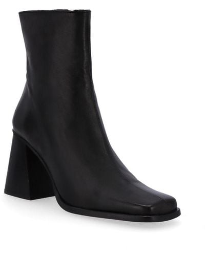 Alohas South Leather Ankle Boots - Black