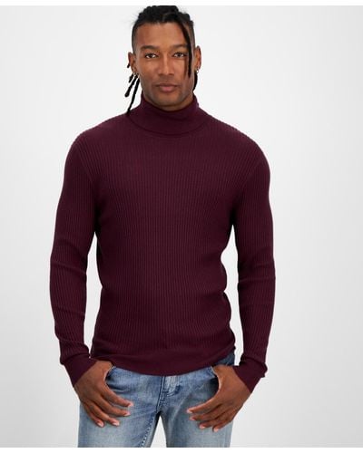 INC International Concepts Ascher Rollneck Sweater - Purple