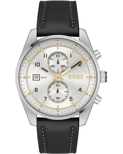 BOSS Skytraveller Quartz Fashion Chrono Watch 44mm - Gray