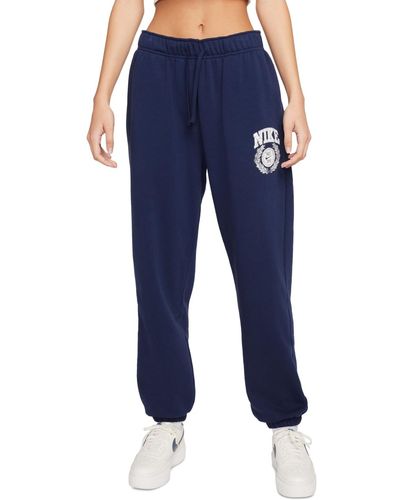 Nike Sportswear Club Fleece Oversized Mid-rise Sweatpants - Blue