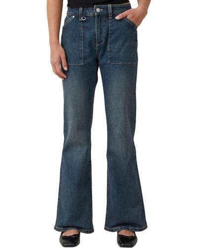 Cotton On Stretch Bootcut Flare Jean - Blue