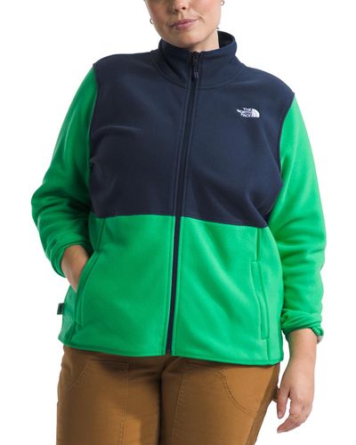 The North Face Plus Size Colorblocked Alpine Polartec Jacket - Green