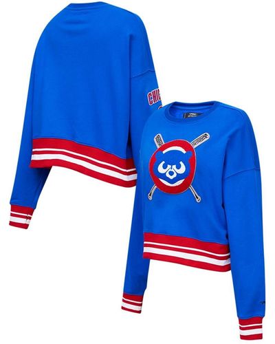 Pro Standard Chicago Cubs Mash Up Pullover Sweatshirt - Blue