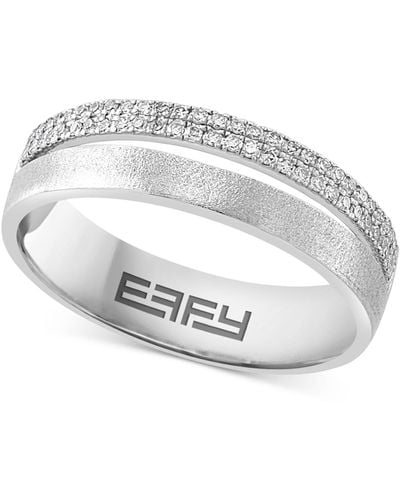 Effy Effy Diamond Textured Split Row Band (1/6 Ct. T.w. - Metallic