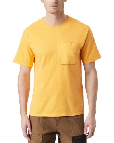 BASS OUTDOOR Short-sleeve Pocket T-shirt - Yellow