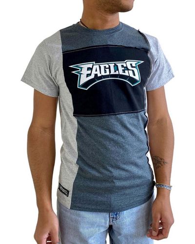 Refried Apparel Heathered Charcoal Philadelphia Eagles Split T-shirt - Blue