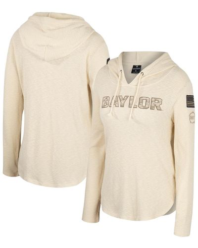 Colosseum Athletics Baylor Bears Oht Military-inspired Appreciation Casey Raglan Long Sleeve Hoodie T-shirt - Natural