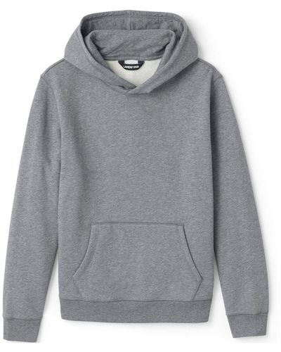 Lands' End School Uniform Hooded Pullover Sweatshirt - Gray