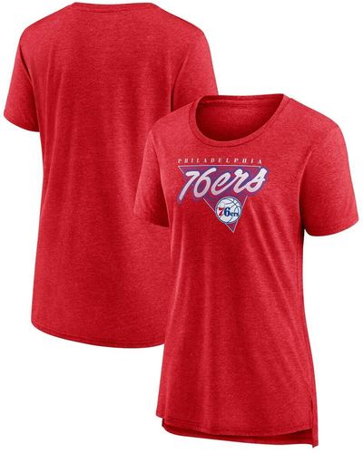 Fanatics Philadelphia 76ers True Classics Tri-blend T-shirt - Red