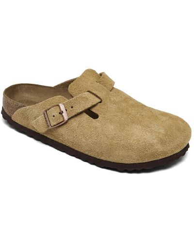 Birkenstock Boston Suede Leather Clogs From Finish Line - Brown