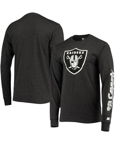 Starter Las Vegas Raiders Halftime Long Sleeve T-shirt - Black