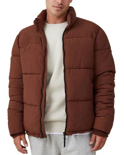 Cotton On Mother Puffer Jacket - Brown