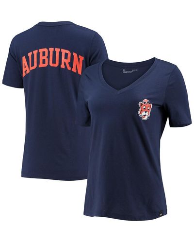 Under Armour Auburn Tigers Vault V-neck T-shirt - Blue