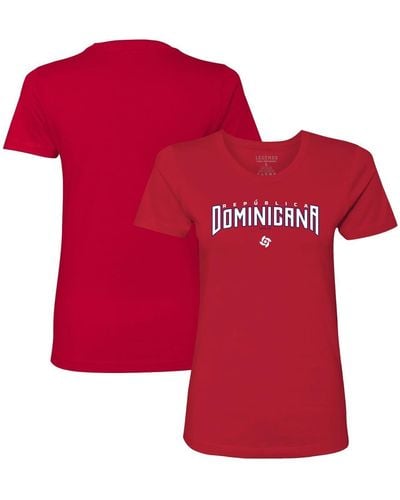Legends Dominican Republic Baseball 2023 World Baseball Classic Country T-shirt - Red