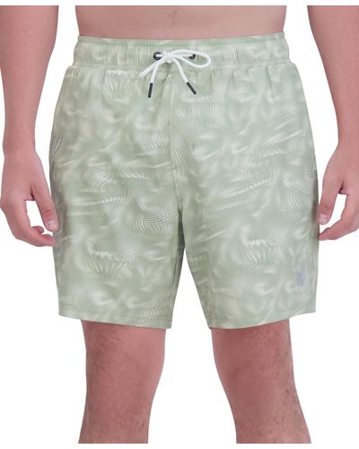 Spyder Abstract Liquid Print Performance 7" Volley Shorts - Gray