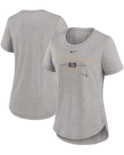 Nike San Diego Padres Knockout Team Stack Tri-blend T-shirt - Gray