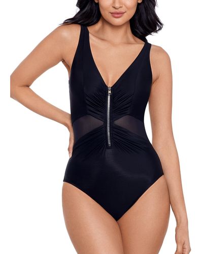 Miraclesuit Network News Vive Underwire One-piece Swimsuit - Blue