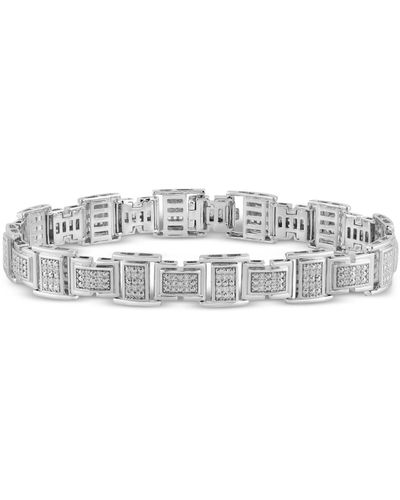 Macy's Diamond Cluster Link Bracelet (1 Ct. T.w. - White