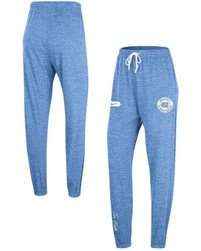 Nike Distressed North Carolina Tar Heels Gym Vintage-like Multi-hit jogger Pants - Blue
