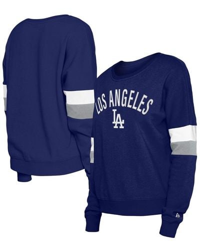 KTZ Los Angeles Dodgers Game Day Crew Pullover Sweatshirt - Blue