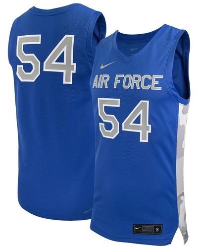 Nike #54 Air Force Falcons Replica Basketball Jersey - Blue
