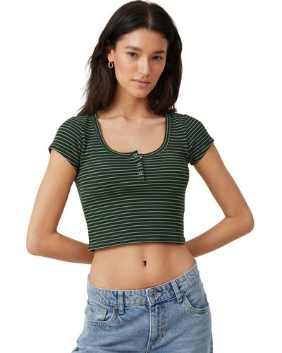 Green Cotton On Tops for Women | Lyst