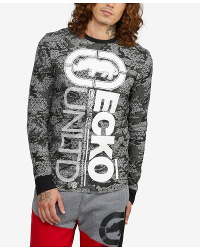Ecko' Unltd Tag Up Thermal Sweater - Gray