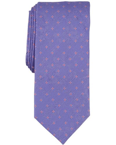 Tallia Sheldon Mini-square Tie - Purple