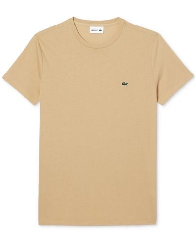 Lacoste Classic Crew Neck Soft Pima Cotton T-shirt - Natural