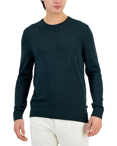 Michael Kors Merino Wool Crewneck Sweater - Blue