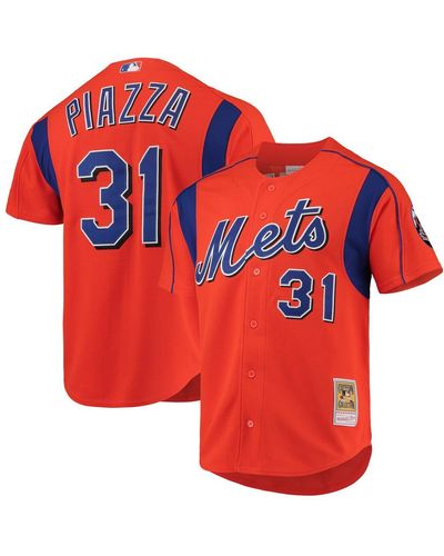 Mitchell & Ness Mike Piazza New York Mets Cooperstown Collection Mesh Batting Practice Jersey - Red
