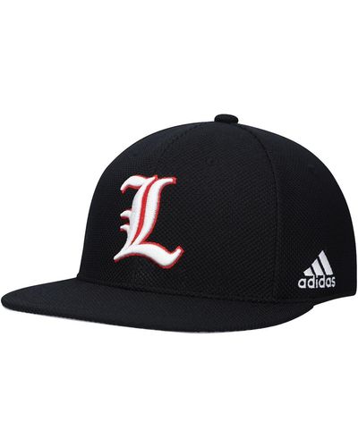 adidas Louisville Cardinals On-field Baseball Fitted Hat - Black