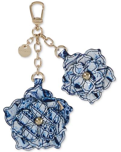 Brahmin Flower Duo Leather Accessories - Blue