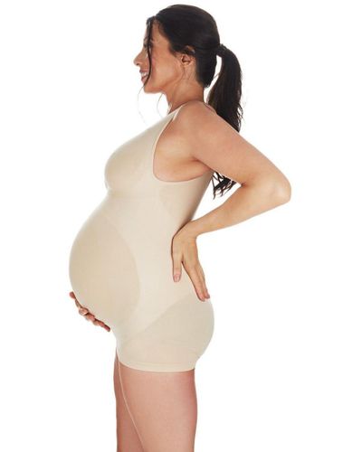 Memoi Supportive Maternity Tank Top - White