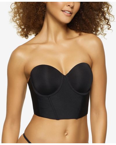 Felina Body Veil Longline Low Back Convertible Strapless Bra - Black