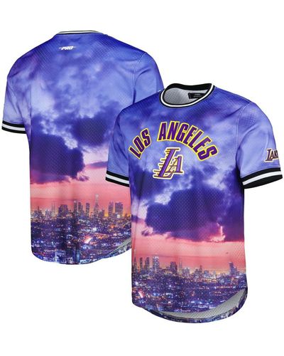 Pro Standard Los Angeles Lakers Cityscape Stacked Logo T-shirt - Blue