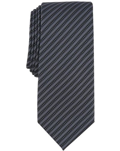 Alfani Fade Striped Slim Tie - Gray