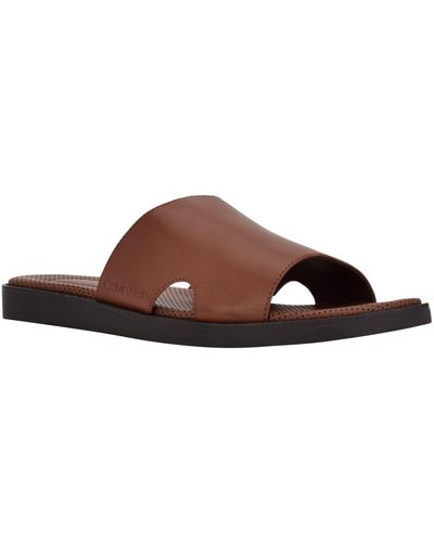 Calvin Klein Ethan Slip-on Slide Sandals - Brown