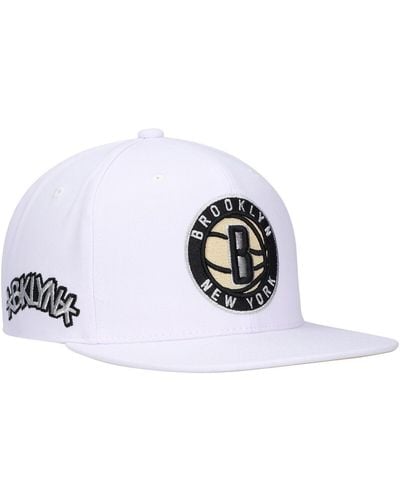 Mitchell & Ness Brooklyn Nets Hardwood Classics Soul Snapback Hat - White