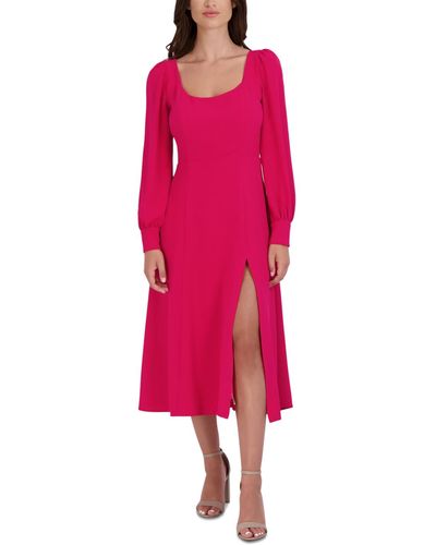 Julia Jordan Long-sleeve Midi Dress - Pink